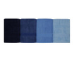 Комплект 4 кърпи за баня Rainbow Blue 70x140 см