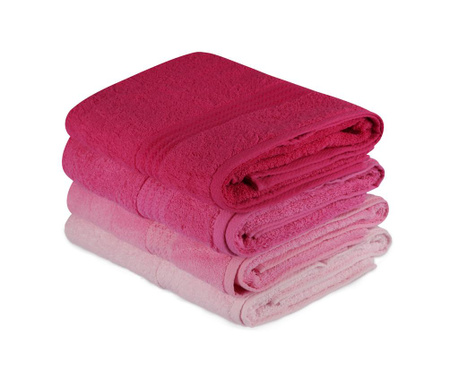 Set 4 kupaonska ručnika Rainbow Pink 70x140 cm