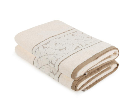 Комплект 2 кърпи за баня Sultan Cream 70x140 см