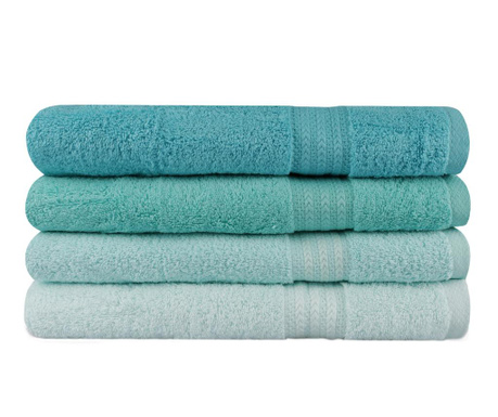 Комплект 4 кърпи за баня Green Shades 70x140 см