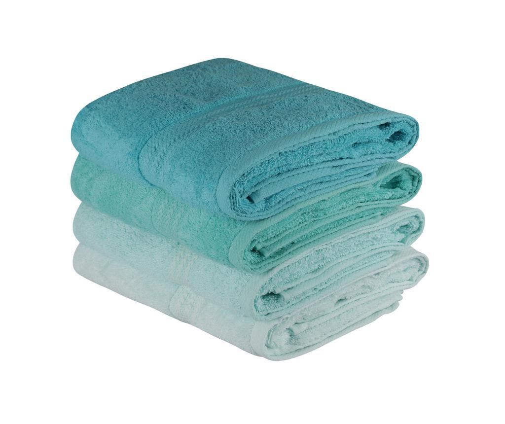 Комплект 4 кърпи за баня Green Shades 70x140 см - 2