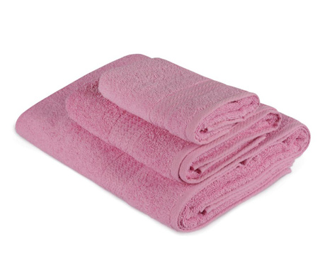 Set 3 kupaonska ručnika Simple Pink