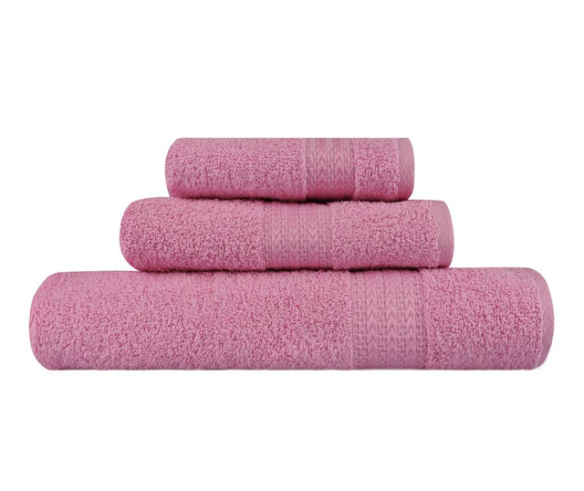Simple Pink 3 db Fürdőszobai törölköző