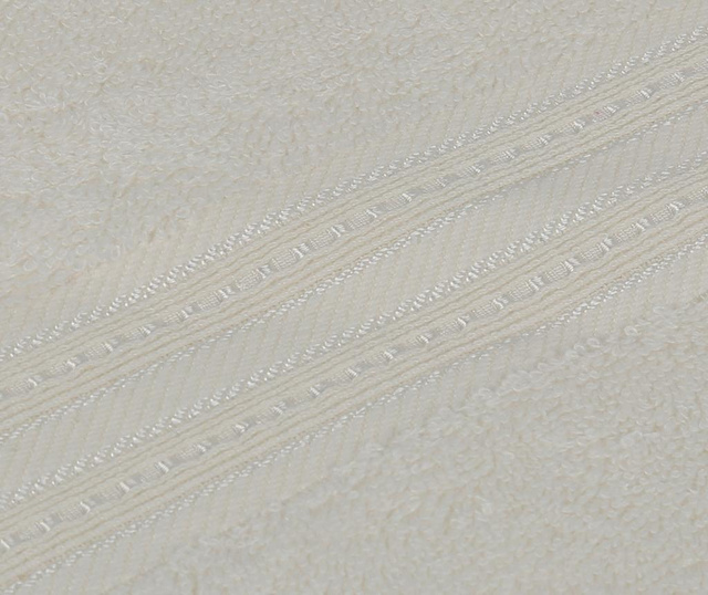 Prosop de baie Hobby, Lavinya Style Cream, fibre de bambus, bumbac, 50x90 cm, crem
