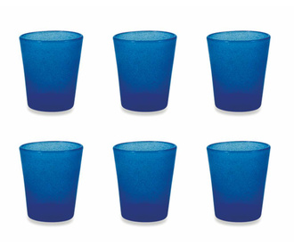 Set 6 čaša za vodu Cancun Satin Blue 330 ml