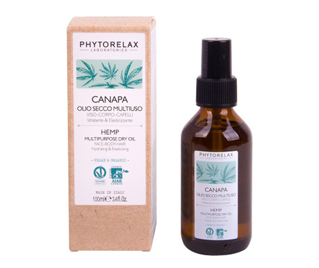 Ενυδατικό λάδι για το σώμα και τα μαλλιά Phytorelax Canapa 100 ml