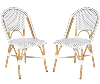 Комплект 2 стола за екстериор Adalene Greys