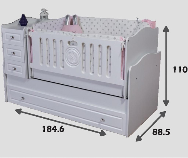 Детско легло 3 в 1 Baby Grow Circle