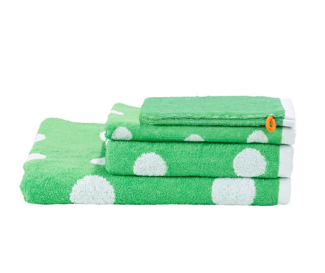 Set 4 kopalniških brisač Daily Summer Dots Green