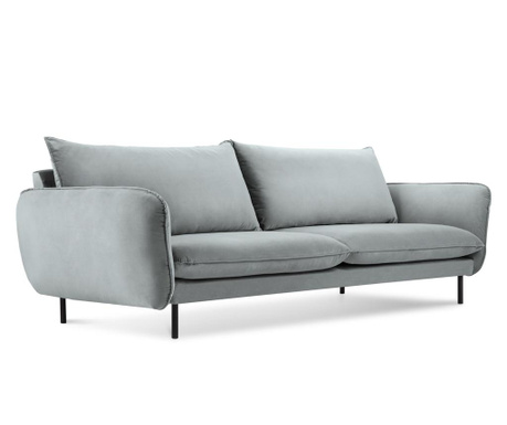 Canapea 4 locuri Cosmopolitan Design, Vienna Light Grey, gri deschis, 95x230x92 cm