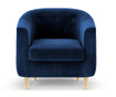 Fotoliu Kooko Home, Corde Royal Blue, albastru royal, 75x62x70 cm