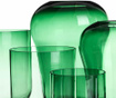 Vaza Ixia, Allen Wide Top Green, sticla, 18x18x20 cm