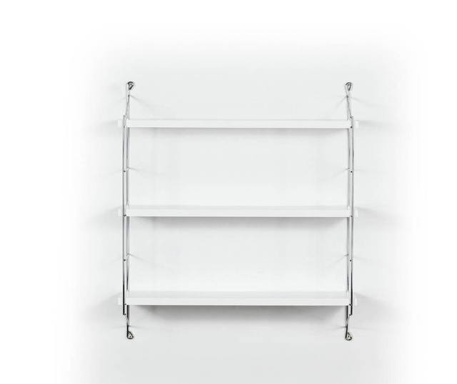 Raft de perete Mingitav, Illia Ladder White, PAL, 67x15x56 cm, alb