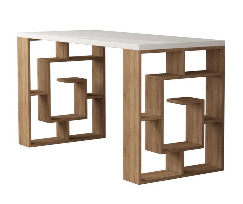 Radni stol Maze White and Oak