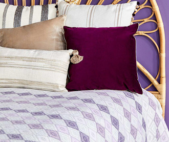 Κουβέρτα καπιτονέ Jacquard Clarinda Purple 230x230 cm