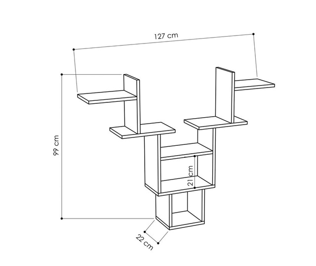Stenska polica Deer Light Mocha