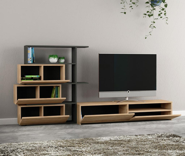 TV Шкаф Nomy Anthracite and Oak