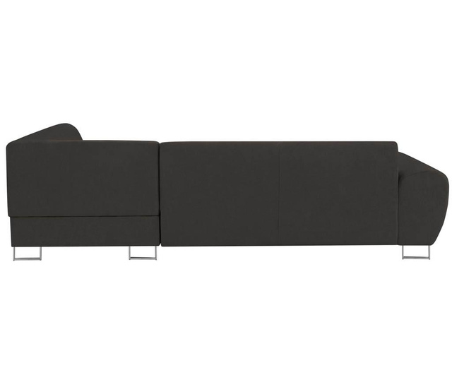 Coltar extensibil stanga Kooko Home, Silence Dark Grey, 271x90x74 cm