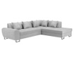 Coltar extensibil dreapta Kooko Home, Calm Light Grey, gri deschis, 271x90x74 cm