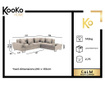 Coltar extensibil dreapta Kooko Home, Calm Light Grey, gri deschis, 271x90x74 cm