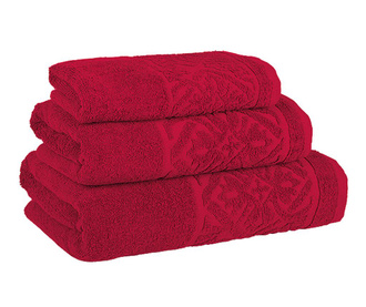 Πετσέτα μπάνιου Porto Red 50x90 cm
