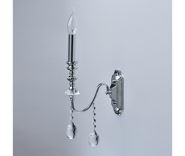 Aplica de perete Classic Lighting, Consuelo Silver, aluminiu, gri argintiu, 40x21x8 cm