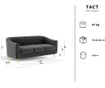 Tact Dark Grey Háromszemélyes kanapé