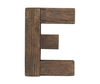 Letter E Dark Wood Dísztárgy
