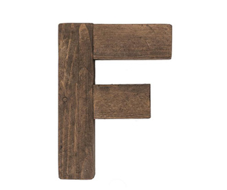 Letter F Brown Wood Dísztárgy