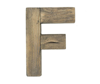 Dekoracija Letter F Dark Wood