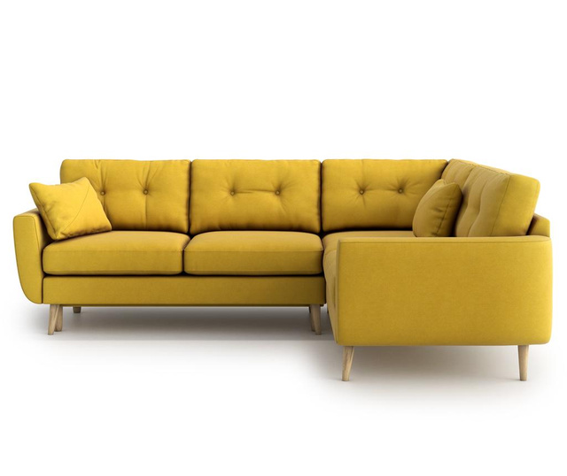 Coltar extensibil dreapta Optisofa, Harris Yellow, galben, 210x250x86 cm