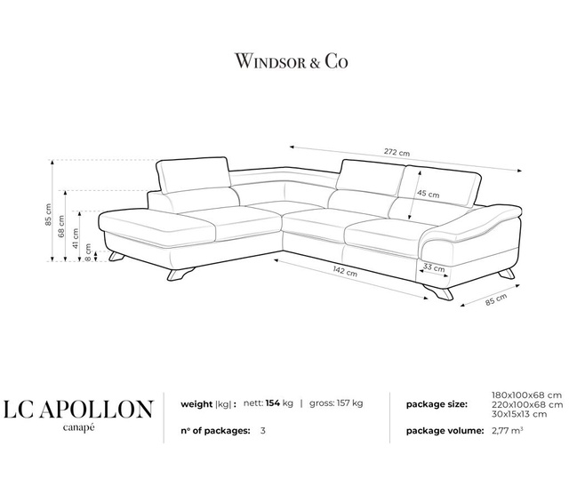 Разтегателен ляв ъглов диван Apollon Bottle Green