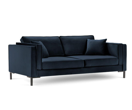 Luis Dark Blue Háromszemélyes kanapé