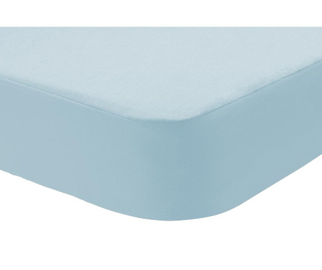 Cearsaf de pat cu elastic Pikolin, Dustin Blue, lyocell, 80x200cm, albastru