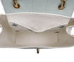 Geanta Beverly Hills Polo Club, Exclusive White & Turquoise, alb/turcoaz, piele ecologica Saffiano