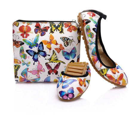 Дамски обувки с чанта за съхранение Butterfly Bloom 40