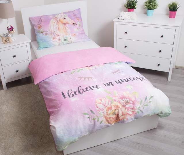 Спален комплект Single Unicorn pink