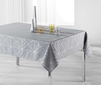 Quadris Grey and Silver Asztalterítő 150x300 cm