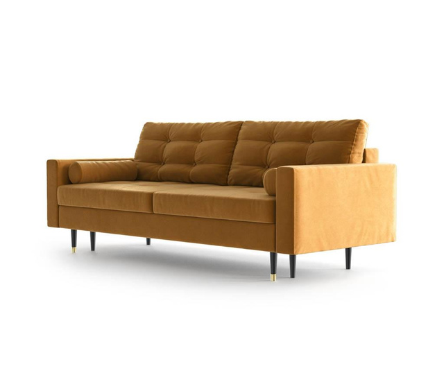Mendini Mustard Kihúzható háromszemélyes kanapé