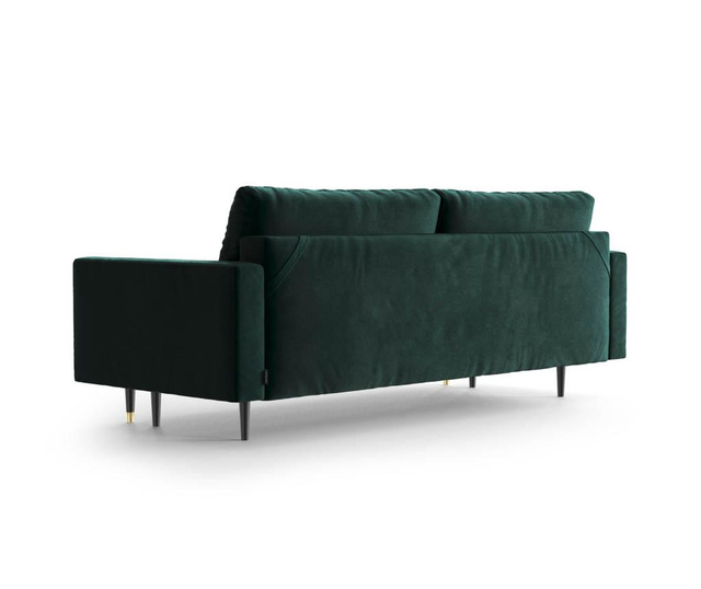 Mendini Bottle Green Kihúzható háromszemélyes kanapé
