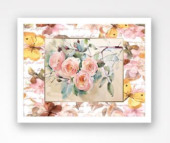 Slika Pink Rose 24x29 cm