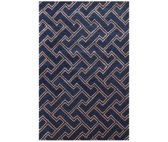 Covor Bakero, Stapples Dark Blue, 122x183 cm, albastru inchis