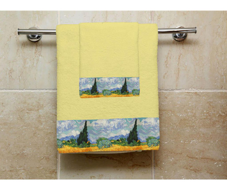 Σετ 2 πετσέτες μπάνιου Van Gogh Campo Di Grano