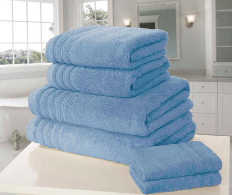 Комплект 6 кърпи за баня So Soft Blue