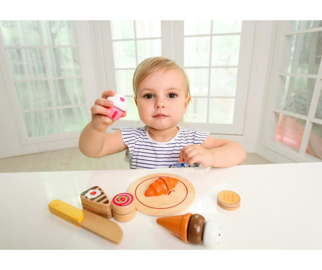 Jucarie educativa Juguetes Bp, Kitchen Dessert, lemn