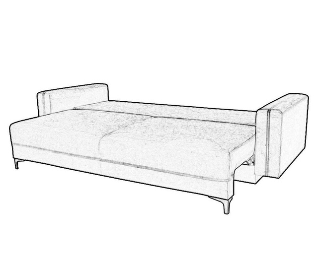 Marsylia Blue Háromszemélyes kihúzható kanapé