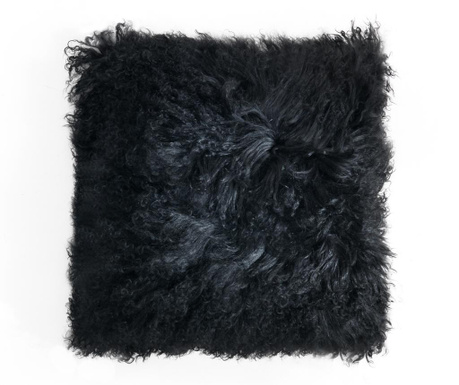 Ukrasna jastučnica Fur Black 40x40 cm