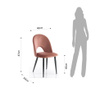 Set 4 scaune Tomasucci, Nail Pink, roz, 54x48x87 cm