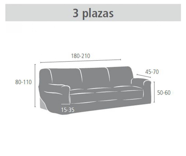 Navlaka za kauč Iria  Grey 180x45x50 cm