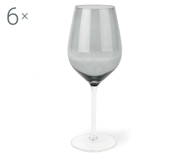 Set 6 pahare Excelsa, Color Wine, sticla, 24x28x19 cm